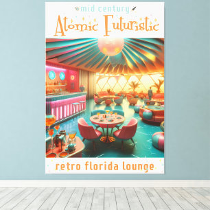 Toile Salon Floridien Rétro Futuriste Atomique