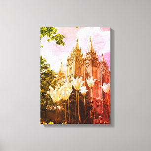 Toile Salt Lake City Mormon Temple Art