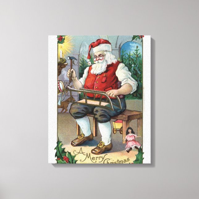Toile Salutation de NoëlÉdifice de Santa (Recto)