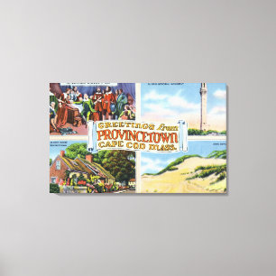 Toile Salutations de avec des scènes pittoresques