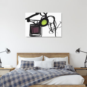 Toile Salutations de Philydion : Abstrait noir et blanc