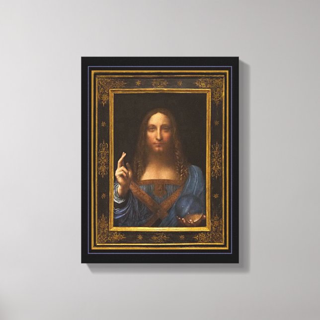 Toile Salvator Mundi 1500 Leonardo da Vinci Canvas Impri (Recto)