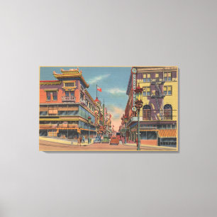 Toile San Francisco, avenue de CAGrant dans Chinatown