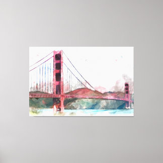 Toile San Francisco, CA - Golden Gate Bridge Grande horl