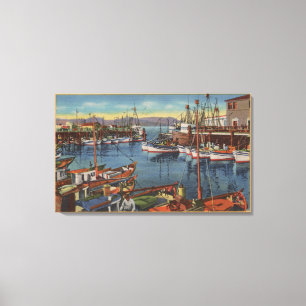 Toile San Francisco, flotte de pêche de CA au pêcheur