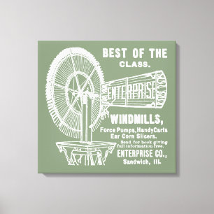 TOILE SANDWICH ILLINOIS 1889 ENTERPRISE WINDMILL CO.