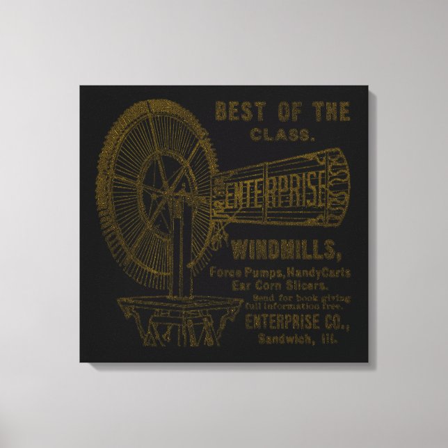 TOILE SANDWICH ILLINOIS 1889 ENTERPRISE WINDMILL CO. (Recto)