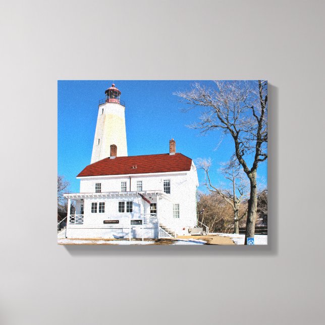 Toile Sandy Hook Lighthouse, New Jersey Wrapped Canvas (Recto)