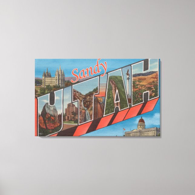 Toile Sandy, UtahGrandes lettres ScènesSandy, UT (Recto)