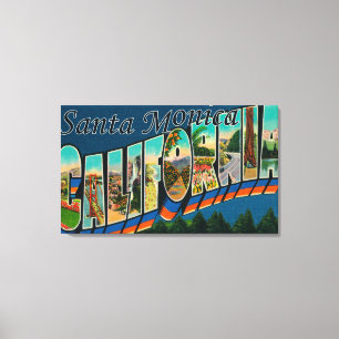 Toile Santa Monica, la Californie - grandes scènes de