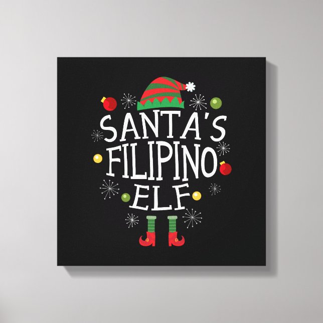 Toile Santa's Filipino Elf (Recto)