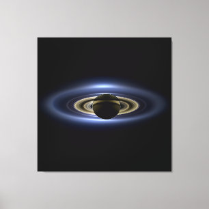 Toile Saturne Éclipse le Soleil de Cassini Orbiter