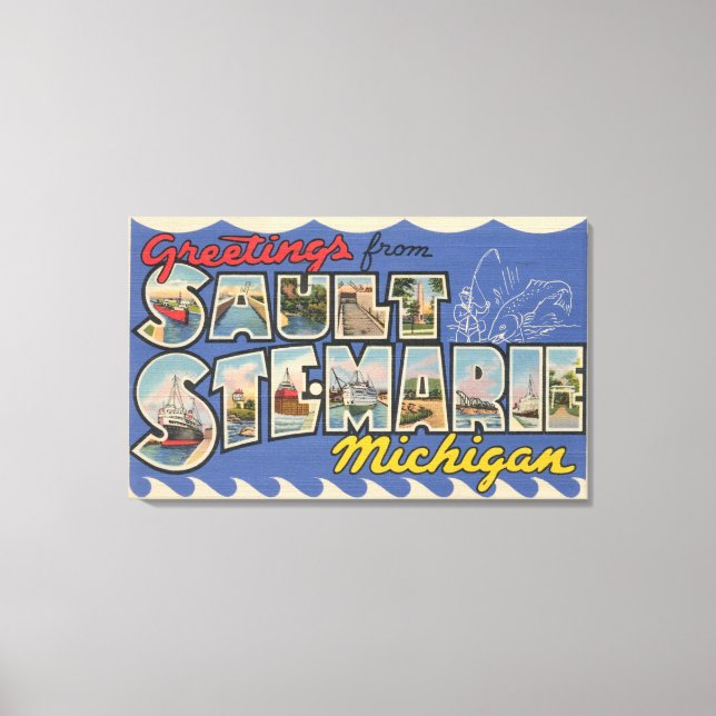 Toile Sault Ste. Marie, Michigan - Grande Lettre (Recto)