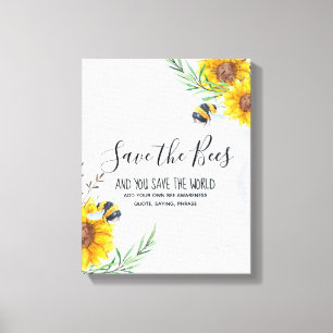 Toile Sauvez Les Abeilles Et Vous Sauvez Le Monde Person