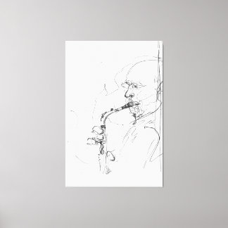 Toile Saxophoniste artistique -
