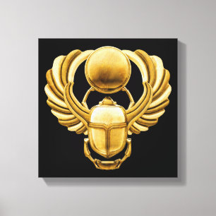 Toile Scarabée d'Egyptien d'or