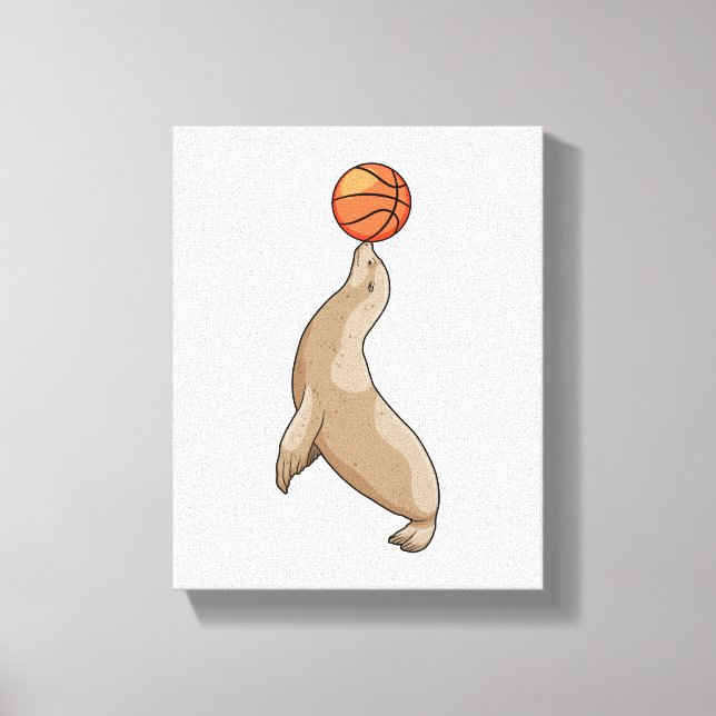 Toile Sceau avec basket-ball (Recto)