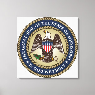 Toile Sceau du Mississippi (État des États-Unis)