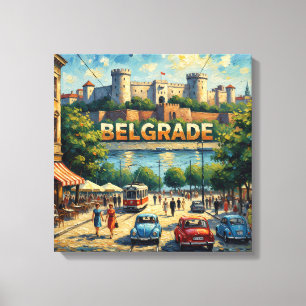 Toile Scène boulevardière de la forteresse de Belgrade T