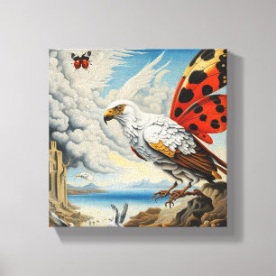 Toile Scène D'Aigle Et De Ladybug