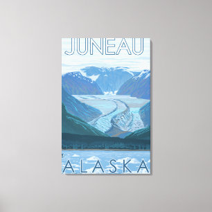 Toile Scène de glacier - Juneau, Alaska