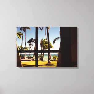 Toile Scène de plage tropicale Fiji Beach 24x16 (60x40cm