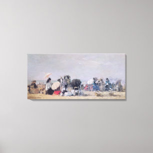 Toile Scène de plage, Trouville, 1873