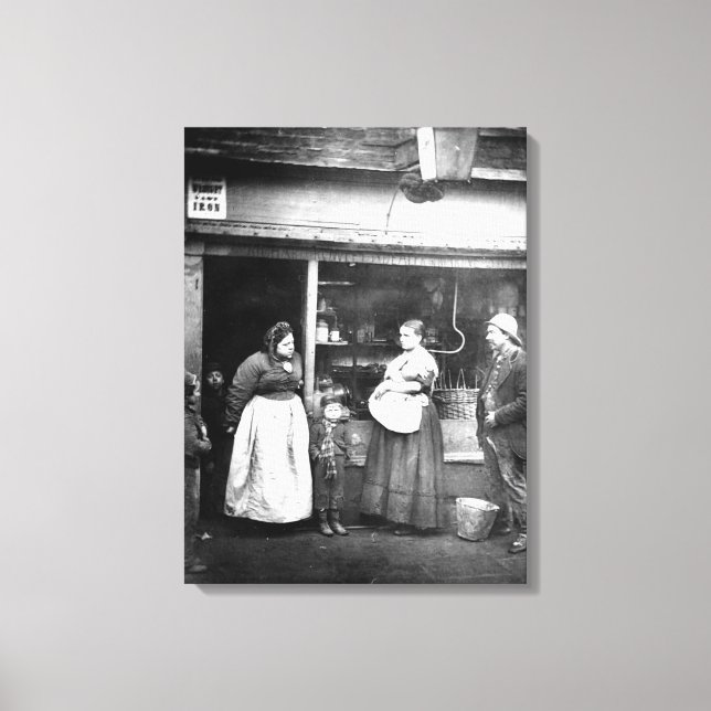 Toile Scène de rue dans Londres victorienne (Recto)