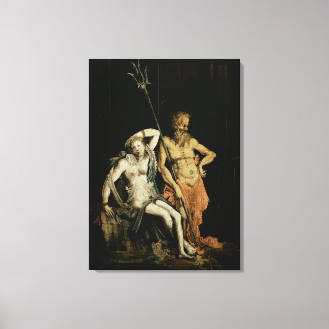 Toile Scène d'enfer : détail montrant Hades et Persephon (Recto)