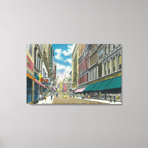 Toile Scène du centre de secteur d'achats de rue de WA