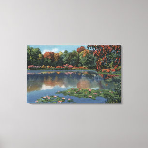 Toile Scène du lac Idaho avec Lily PadsIdaho