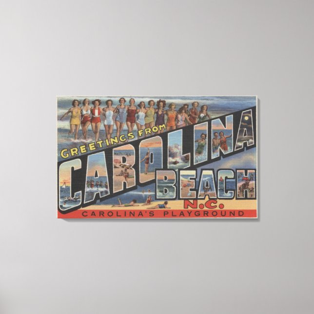 Toile Scènes de grandes lettres - Carolina Beach, NC (Recto)