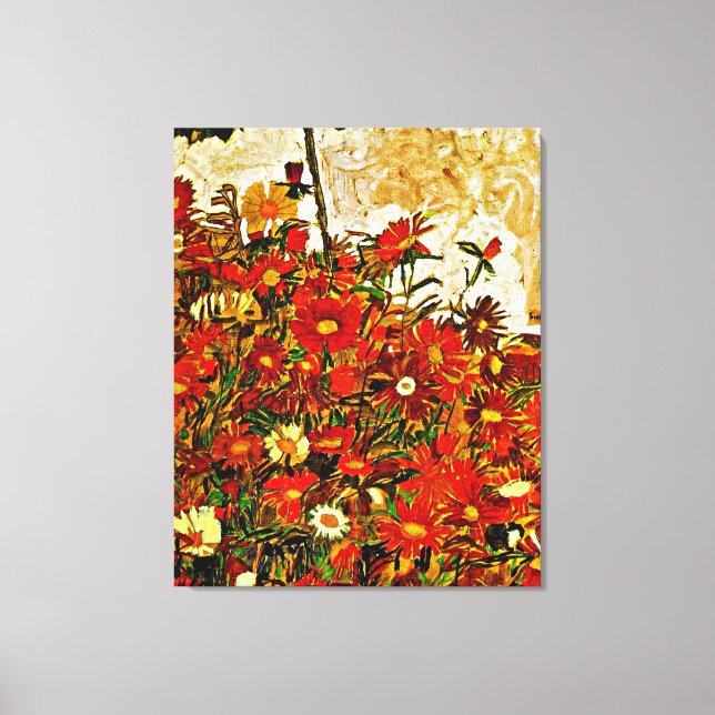 Toile Schiele - Domaine des fleurs, art (Recto)