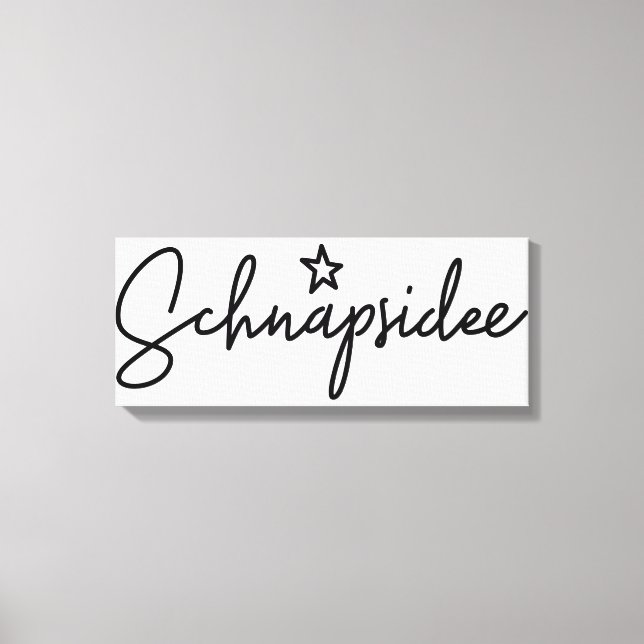 Toile Schnapsidee, Mot allemand, Idée booze, Allemand (Recto)