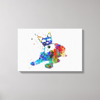 Toile Schnauzer miniature, aquarelle Schnauze miniature