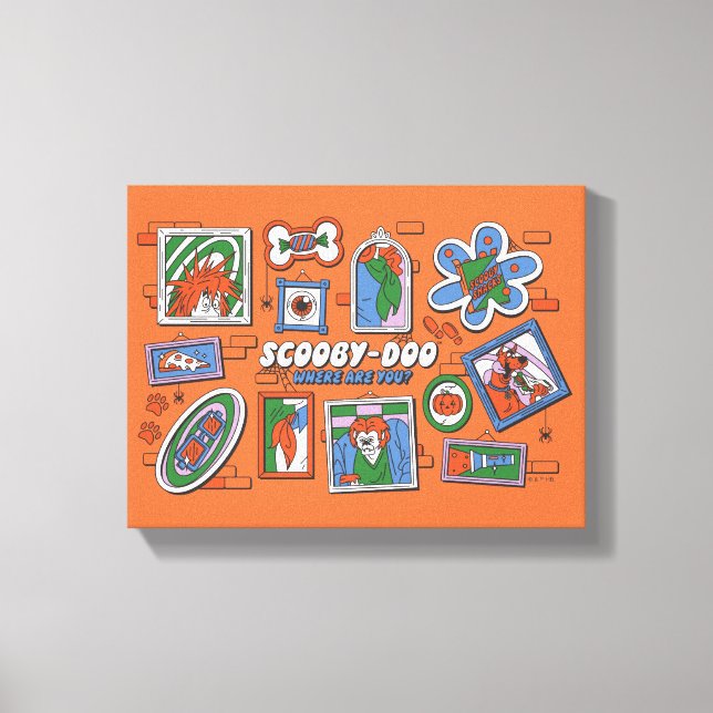 Toile Scooby-Doo Wall of Halloween Picture Frames (Recto)