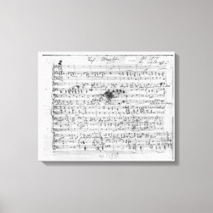 Toile Score manuscrit pour le 'Trost trouvé