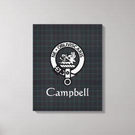 Toile Scottish Campbell Crest Badge & Tartan