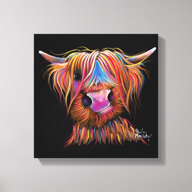 Toile SCoTTiSH HigHLaND CoW ' BRuCE ' par SHiRLeY Mac (Recto)