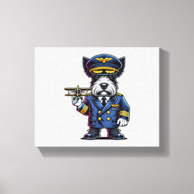 Toile Scottish Terrier Pilot (Recto)