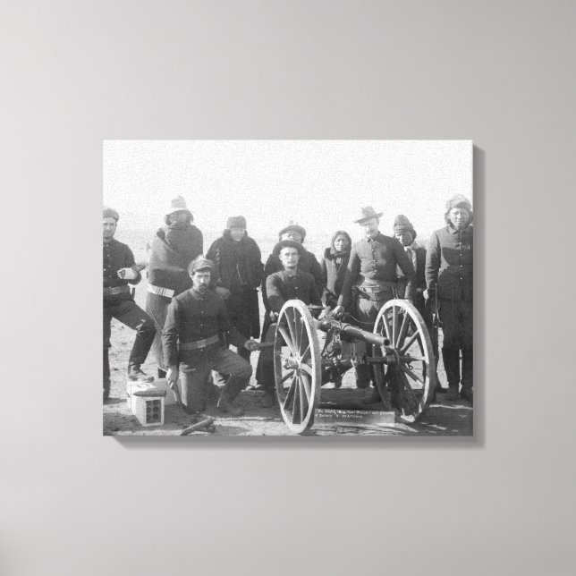 Toile Scouts Lakota et soldats blancs Posés Derrière (Recto)