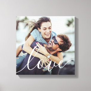 Toile Script d'amour photo moderne