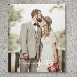 Toile Script de photo de mariage élégant