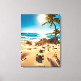 Toile Sea Crabs on Tropical Beach – Serene Ocea