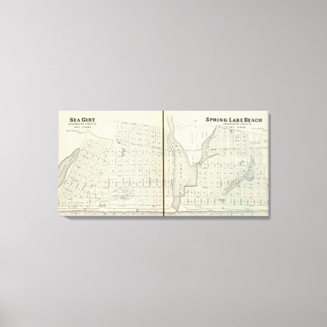 Toile Sea Girt et Spring Lake Beach, comté de Monmouth (Recto)