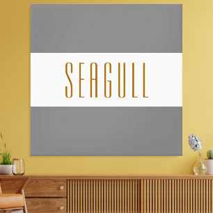 Toile SEAGULL Moyen Gris Blanc Large Bandes Été