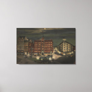 Toile Seattle, Carré WAPioneer à la nuit
