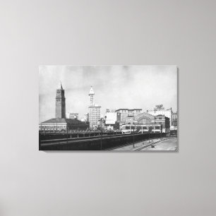 Toile Seattle, WA - Seattle Railway Centre et Smith