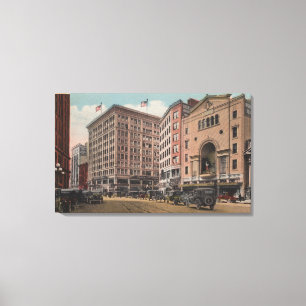 Toile Seattle, WAView de 4ème avenue et Westlake