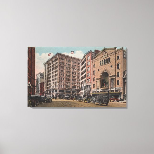 Toile Seattle, WAView de 4th Ave & Westlake (Recto)